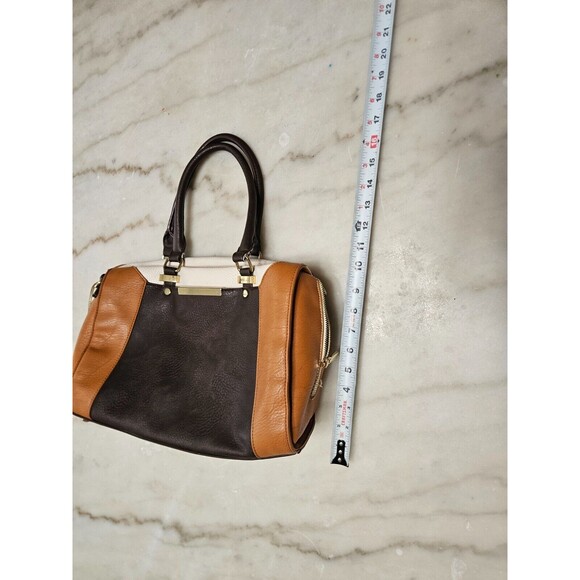 Woman's Handbag Brown/Tan, Zip Closure, Double Handles, Outer Pockets - Picture 9 of 9